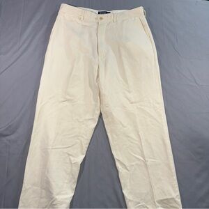 Polo Ralph Lauren Pants Mens 35x29 White Linen Cotton Chino Classic Fit